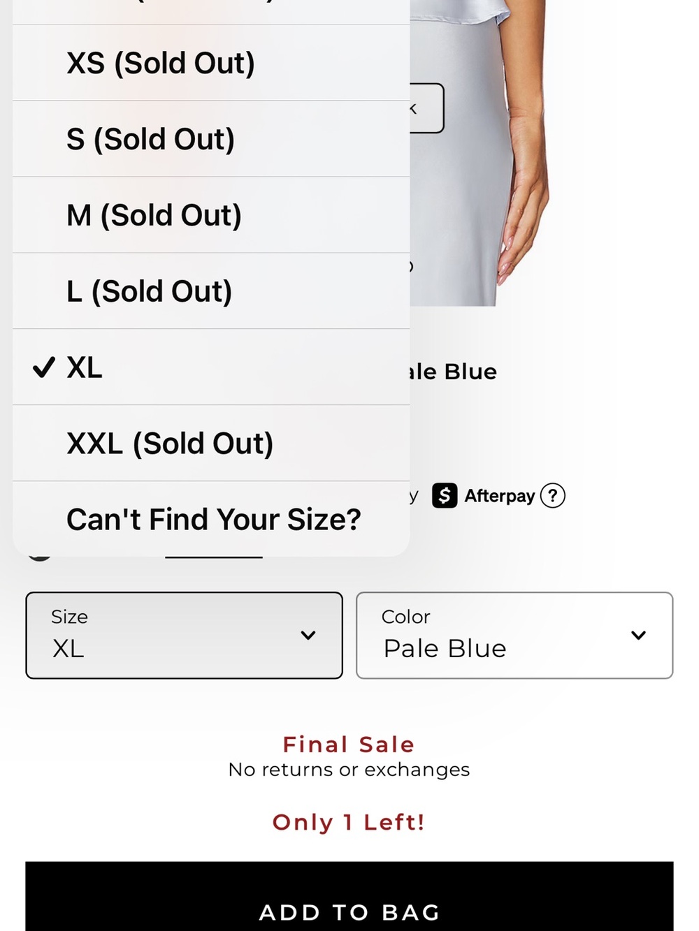 Lioness PALE BLUE* Mariah Satin Tie-Front top SOLD OUT!! - Picture 4 of 8
